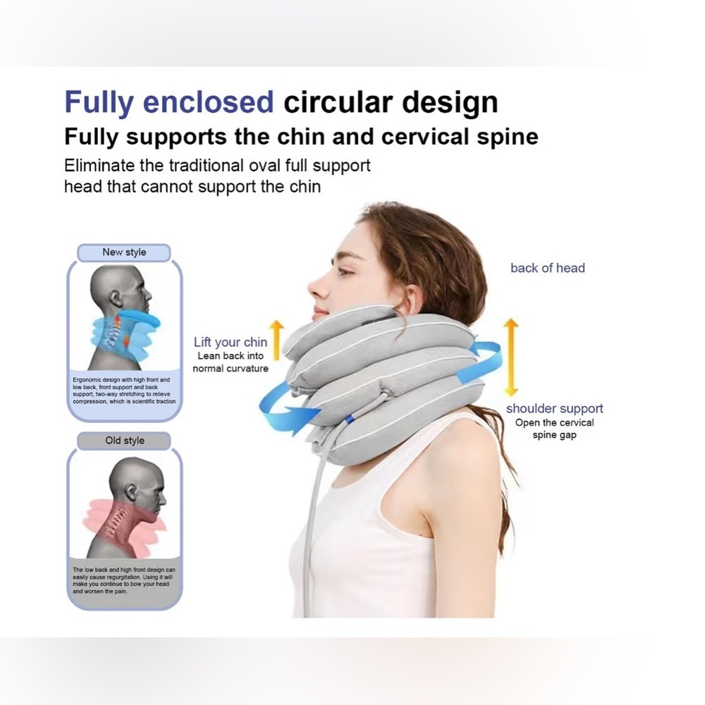 Inflatable Neck Traction Device New Open Box